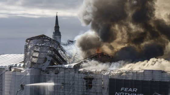 In pictures: Fire rips through Copenhagen’s historic stock exchange building – MASHAHER