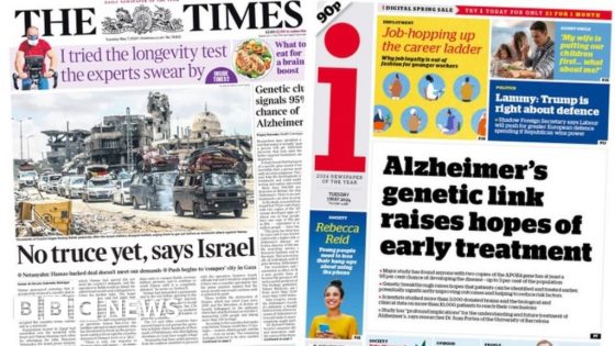 The Papers: 'No truce yet' in Gaza and Alzheimer's treatment hope – MASHAHER