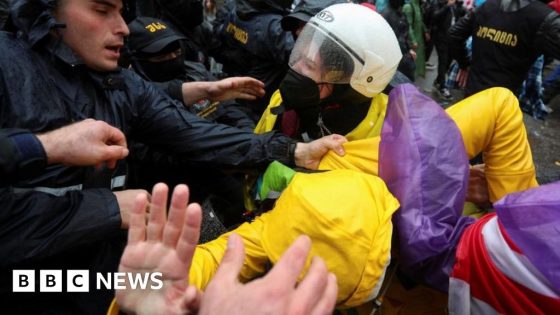 Riot police face off against Georgia protesters – MASHAHER