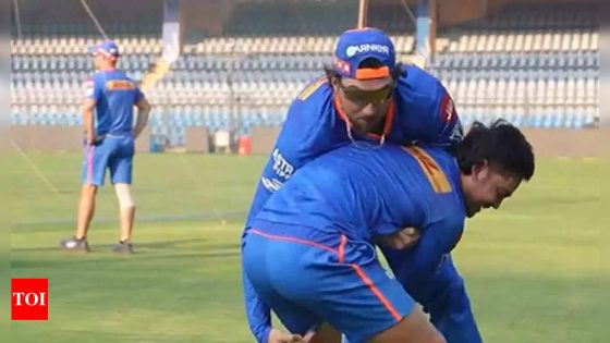 Watch: Ishan Kishan tests wrestling skills against Tim David | Cricket News – MASHAHER