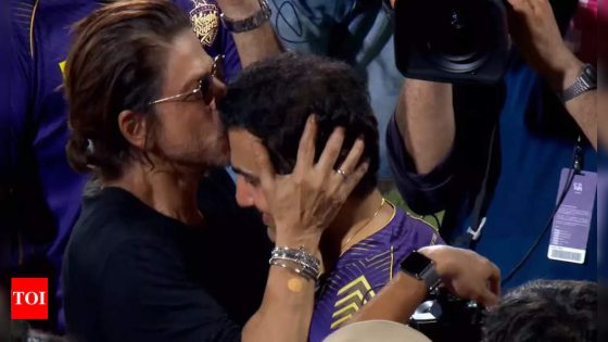 Affection & gratitude! Shah Rukh Khan kisses Gautam Gambhir in elation of KKR’s victory – Watch | Cricket News – MASHAHER