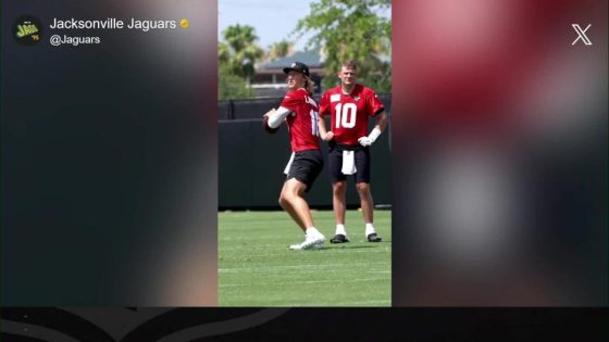 First look: Trevor Lawrence dots Gabe Davis on out route at Jaguars practice – MASHAHER