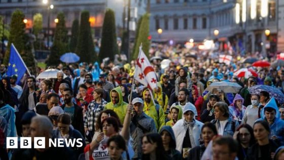 Thousands march in Georgia over foreign influence bill – MASHAHER