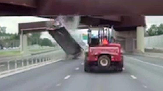 WATCH: Dump truck slams into overpass on Interstate 66 in Virginia – MASHAHER