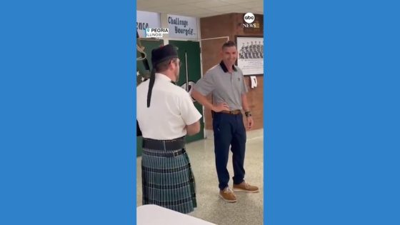 WATCH: Illinois high school students hire bagpiper to follow principal in senior prank – MASHAHER