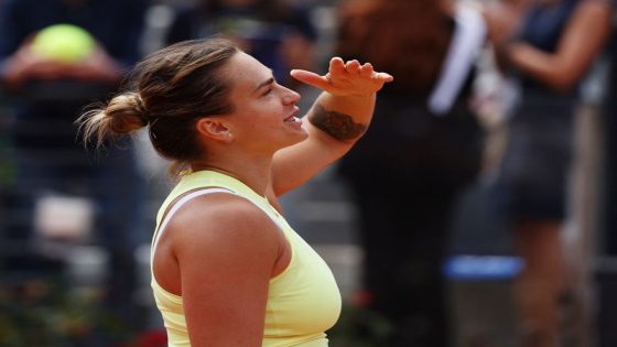 Tennis: Tennis-Sabalenka strolls to Italian Open semis with win over Ostapenko – MASHAHER