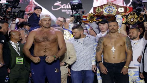 Boxing: Boxing-Fury weighs in nearly 30 pounds heavier than Usyk – MASHAHER