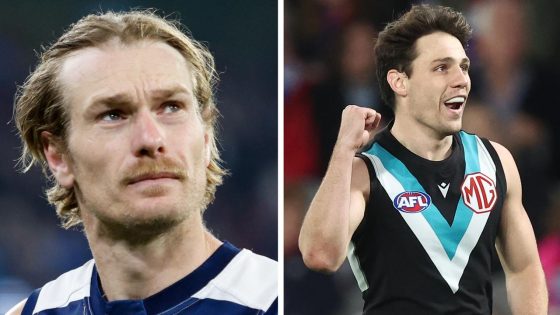 Concerns for Tom Stewart over inability to shake tag, Jed McEntee hold him to season low, Geelong Cats, Port Adelaide Power, First Crack, On The Couch, reactions, comments, latest news – MASHAHER