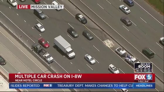 Traffic backed up on I-8 west after multiple vehicle accident: CHP – MASHAHER