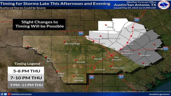 Severe storms headed to Austin area, tornado watch issued near Central Texas: NWS – MASHAHER