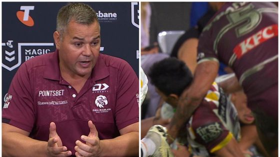 Anthony Seibold press conference, Jaxson Paulo penalty, Manly Sea Eagles vs Brisbane Broncos, Magic Round – MASHAHER