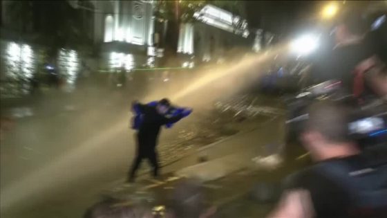 Georgia police unleash water cannons on protesters – MASHAHER