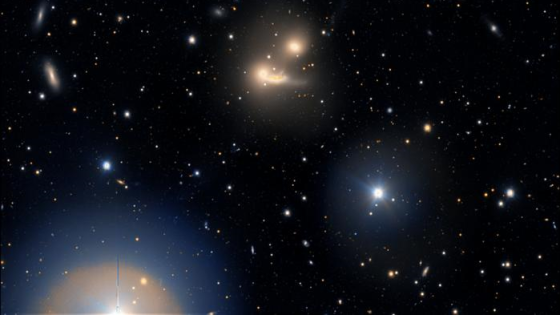 World’s largest visible light telescope spies a galaxy cluster warping spacetime – MASHAHER