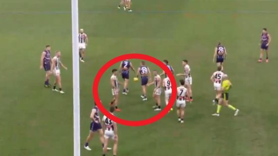 AFL ticks off controversial umpiring decision in Collingwood Magpies draw with Fremantle Dockers, Lachie Sullivan time wasting, memo to clubs on crack down, Matthew Nicholls, video, latest news – MASHAHER