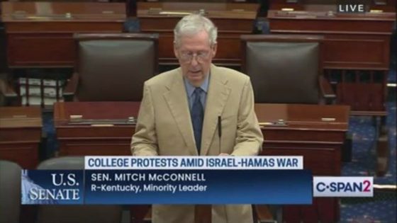 Mitch McConnell mocks protesters who broke into a Columbia building making a list of “vegan dietary restrictions.” – MASHAHER