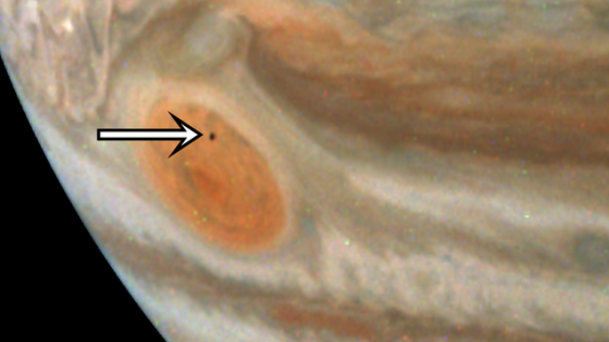 Mysterious Moon Photobombs Jupiter’s Great Red Spot in Latest Juno Image – MASHAHER