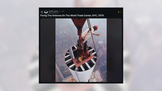 1979 Pic of Worker Fixing Antenna on World Trade Center Went Viral. Here’s the Backstory – MASHAHER