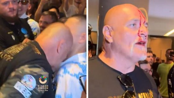 John Fury left bleeding after headbutting member of Oleksandr Usyk’s team, Tyson Fury v Oleksandr Usyk, John Fury, latest, updates – MASHAHER