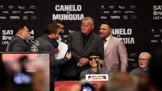 Canelo Álvarez and Oscar De La Hoya erupt in heated exchange ahead of title bout with Jaime Munguía – MASHAHER