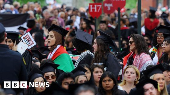 Pro-Palestine protest at Harvard commencement ceremony – MASHAHER