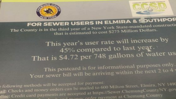 Chemung County sewer customers unhappy as rates jump. Here’s what’s behind the increase. – MASHAHER