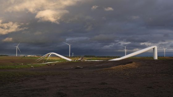 Wind towers crumpled after Iowa wind farm suffers rare direct hit from powerful twister – MASHAHER