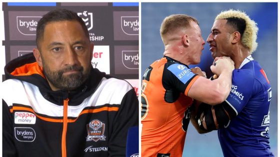 Wests Tigers vs Canterbury Bankstown Bulldogs fight, sin bins, Tigers press conference, Benji Marshall, news, videos, Stephen Crichton – MASHAHER