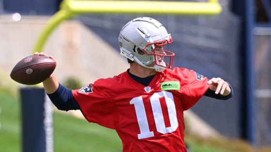 Watch Drake Maye throw sweet no-look pass at Patriots OTA practice – MASHAHER