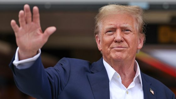 Donald Trump waves to crowd, salutes during national anthem at F1 Miami Grand Prix – MASHAHER