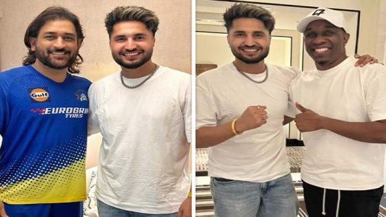 Jassie Gill meets Chennai Super Kings player MS Dhoni 3 days after his collaboration with DJ Bravo releases: “Approved by Thala” 3 : Bollywood News – MASHAHER