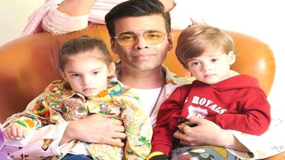 Karan Johar shares a hilarious video of twins Yash and Roohi giving grooming tips to their Music Teacher : Bollywood News – MASHAHER