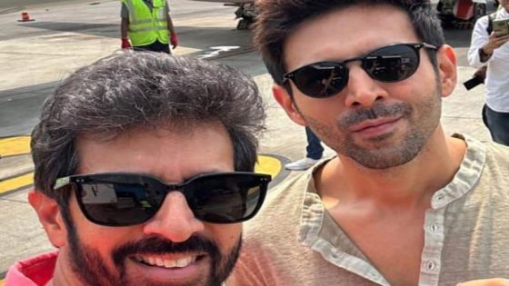 Kartik Aaryan jets off to his hometown Gwalior with Kabir Khan for Chandu Champion trailer launch, see photo : Bollywood News – MASHAHER