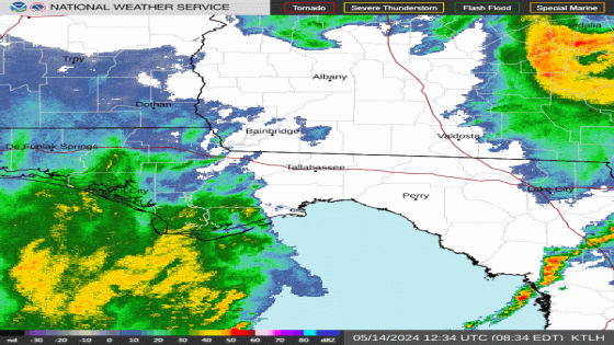 Watch radar as storms with threat of tornadoes move through Tallahassee, Florida Panhandle – MASHAHER