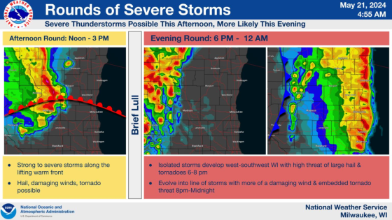 Milwaukee expected to receive severe evening weather, storms expected in Madison area earlier – MASHAHER