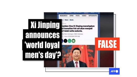 Posts that Chinese leader Xi Jinping announced ‘loyal men’s day’ share altered news report – MASHAHER