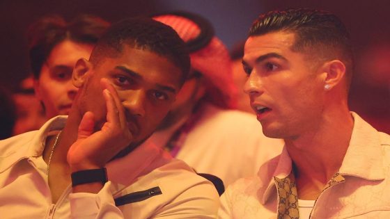 Watch: Cristiano Ronaldo spared another Conor McGregor meeting as he sits with Anthony Joshua – MASHAHER