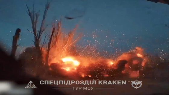 POV video of Ukrainian special forces in armored car making perilous dash as Russian shells appears to try and take them out – MASHAHER