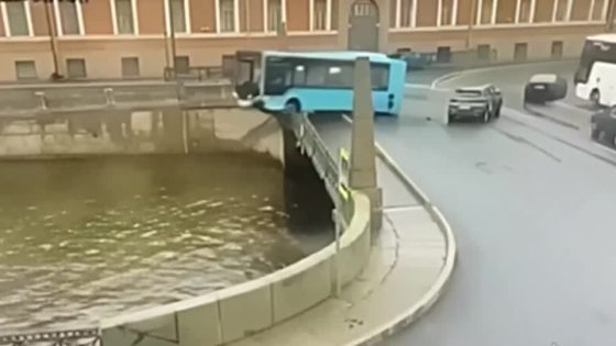 CCTV captures fatal bus crash into St Petersburg river – MASHAHER