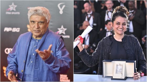 Javed Akhtar hails Payal Kapadia’s Cannes win Get in touch whenever in Mumbai – MASHAHER