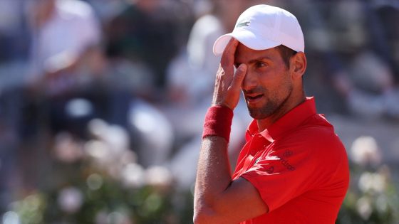 Novak Djokovic to have medical tests after bottle strike and shock loss in Italian Open | World News – MASHAHER