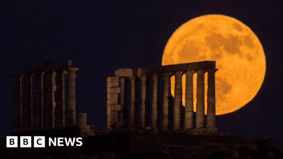 June full Moon rises behind Greece’s Temple of Poseidon – MASHAHER