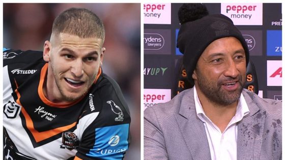 Adam Doueihi returns from serious knee injury, three knee reconstructions, Tigers v Raiders, Benji Marshall, Doueihi try, press conference – MASHAHER