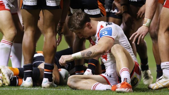 St George Illawarra dragons vs Wests Tigers, Zac Lomax collision, video, highlights, rugby league news, Round 14 – MASHAHER