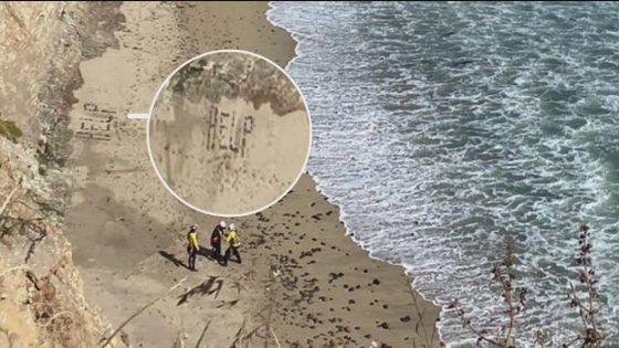 Kite surfer uses rocks to spell out ‘HELP’ in sand to prompt rescue at California beach – MASHAHER