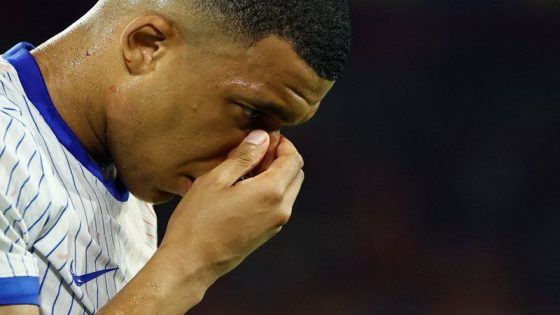 Football: Soccer-Goal drought and bloodied nose underlines Mbappe’s Euros misfortune – MASHAHER