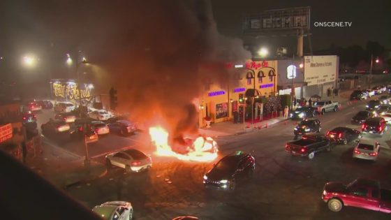 Downtown Los Angeles street takeover ends in inferno – MASHAHER