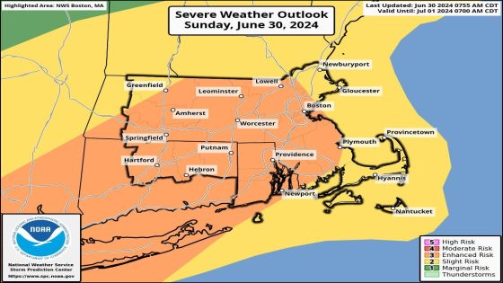 ‘Severe weather outlook’ for Rhode Island includes potential tornado on Sunday afternoon – MASHAHER