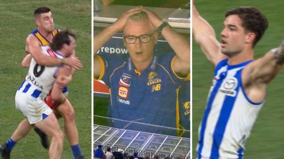 West Coast Eagles vs North Melbourne Kangaroos, holding the ball free kick, video, reaction, stats – MASHAHER