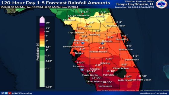 Drought relief? Sarasota-Manatee could see 8-10 inches of rain over the next five days – MASHAHER