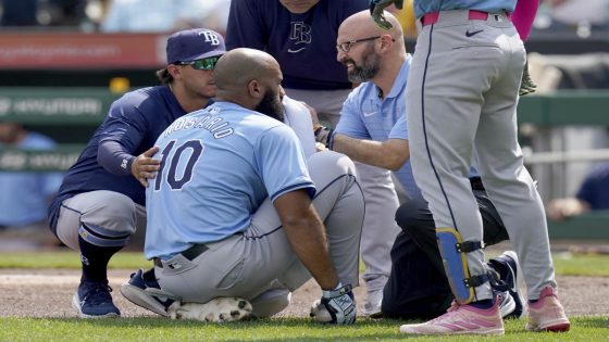 Rays’ Amed Rosario exits after taking 100 mph fastball to face – MASHAHER